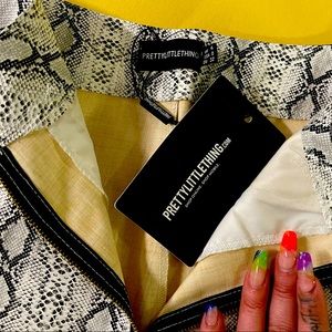 Pretty Little Thing snake skin like pants
